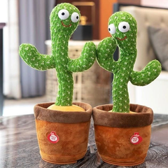 Танцующий кактус, свето - музыкальная игрушка на батарейках, Dancing Cactus TikTok кактус в вазоне 34 см