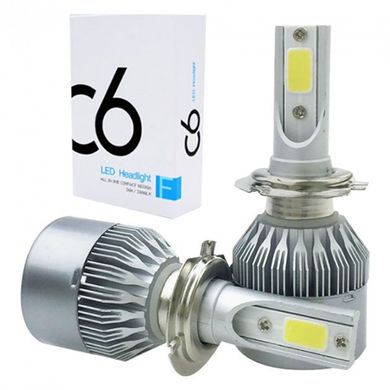 Светодиодные автомобильные LED лампы C6 H4 ближний 12-24В, Металлический