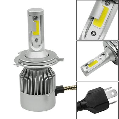 Світлодіодні автомобільні LED лампи C6 H4 12-24В, Металлический