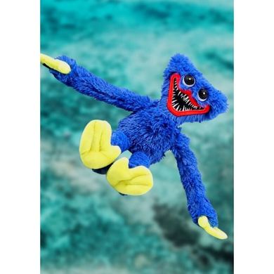 Хагі Ваги М'яка іграшка (Huggy Wuggy) Masyasha обіймашка монстрик з липучками на руках 40см Синій, Синие