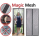 Антимоскитная сетка на магнитах Magic Mesh 210х100 см / Москитная штора на дверь / Защитная шторка от комаров, Черный