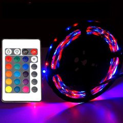Многоцветная светодиодная LED лента RGB 3528 (5м) с пультом
