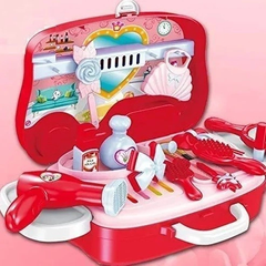 Детский игровой набор для девочки "Салон красоты" в чемоданчике Happy Dresser, 13 предметов, набор стилиста