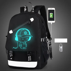 Рюкзак Music с USB светящийся в темноте с кодовым замком