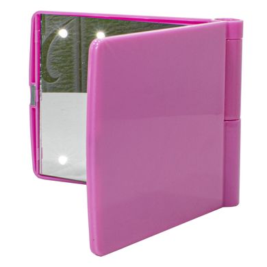 Зеркало косметическое Travel Mirror Pink с LED подсветкой на 8 светодиодов