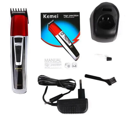 Профессиональная машинка для стрижки волос и бороды Kemei LFQ-KM-1006 / Триммер на аккумуляторе, Черный