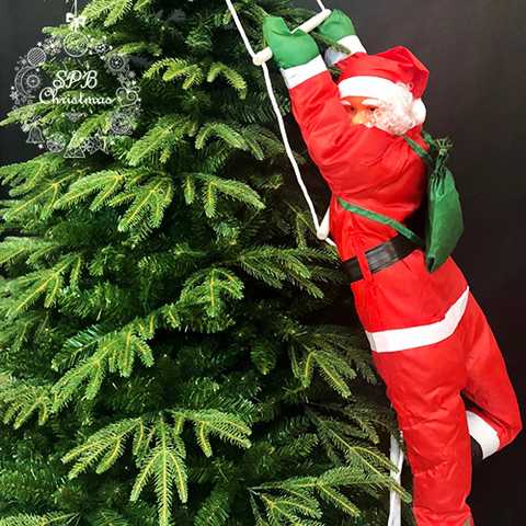 Дед мороз на лестнице 60 см фигурка Санта Клауса