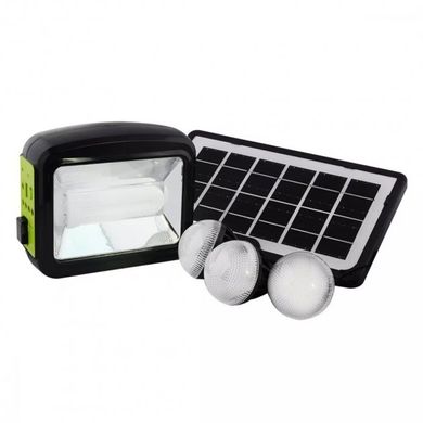 Многофункциональный LED фонарь Cclamp CL-01 с солнечной панелью, 3 лампочки, повербанк, Черный