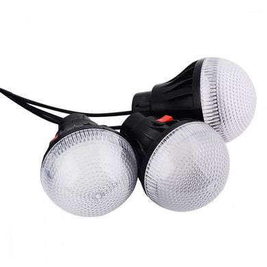 Многофункциональный LED фонарь Cclamp CL-01 с солнечной панелью, 3 лампочки, повербанк, Черный