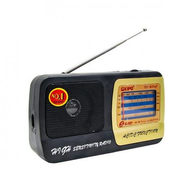 Мини радиоприемник Kipo KB-408AC FM/АM/SW приемник радио с хорошим приемом, Черный