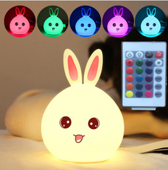 Силиконовый ночник 3DTOYSLAMP Кролик с ушками 16 цветов