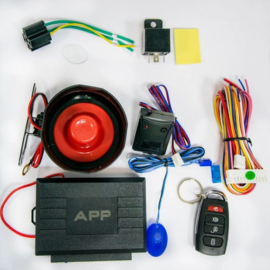 Универсальная автомобильная сигнализация Car Alarm 2 Way KD 3000 APP с сиреной, Черный