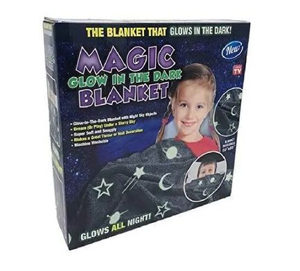 Детский плед-покрывало светящийся в темноте Magic Blanket