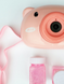 Детский фотоаппарат мыльные пузыри Хрюшка Bubble Camera. Генератор мыльных пузырей, Розовый