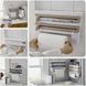 Кухонний диспенсер для плівки, фольги та рушників Kitchen Roll Triple Paper dispenser, тримач для рушників, Білий