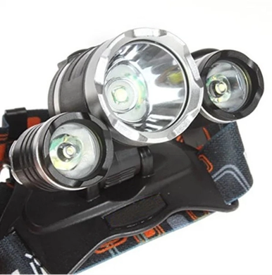 Мощный Налобный светодиодный фонарик 3 в 1, налобный фонарь, светодиодный фонарь, Черный