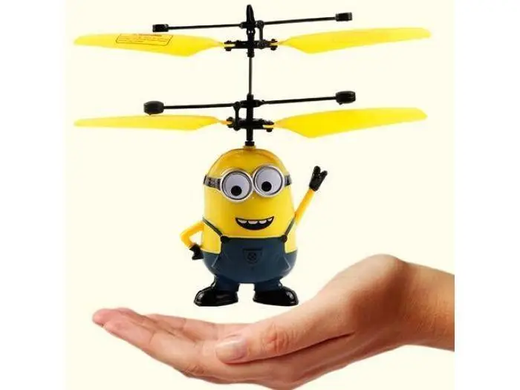 Игрушка летающий миньон с подсветкой и пультом | Интерактивная игрушка, Жёлтый