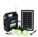Переносная солнечная станция фонарь Bluetooth радио Power Bank Solar Light DT-9026B светильник, Черный