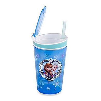 Кружка непроливайка Frozen Disney | дитячий склянку - контейнер з трубочкою, Разноцветный