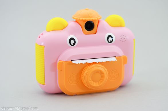 Камера мгновенной печати фотоаппарат детский аккумуляторный для фото- и видео Full HD