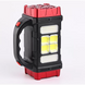 Фонарь - светильник аккумуляторный переносной светодиодный HB-1678 38w 2400mAh, повербанк, солнечная батарея, Красно-золотой