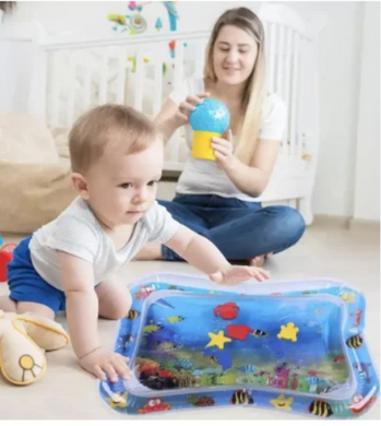 Надувной игровой развивающий детский коврик AIR PRO / коврик водный / напольный коврик для малышей 66*50 см