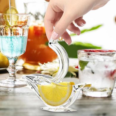 Ручний затискач для лимона портативний прозорий соковитискач для фруктів акриловий соковитискач лимона