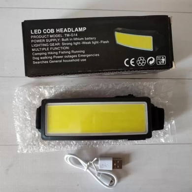 Налобний LED ліхтарик акумуляторний з USB, BL-TM-G14 / Світлодіодний ліхтарик на голову, Черный