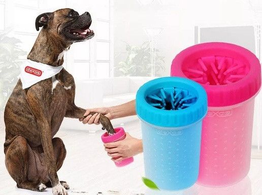 Лапомойка, стакан для мытья лап собакам Soft Gentle Silicone Bristles 15 см