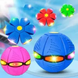 Складной игровой мяч-трансформер Flat Ball Disc Светящийся 6 led / Диск-мяч мячик для фрисби и активных игр, Разные цвета