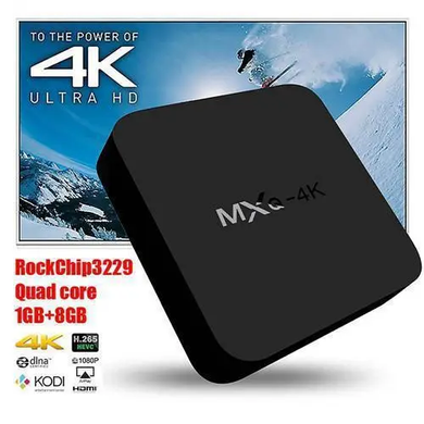 Смарт приставка TV Box MXQ 4K Ultra Hd 1Gb / 8Gb Android 5.1 Мощная, Черный
