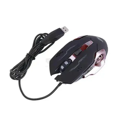Игровая мышка с подсветкой Gaming Mouse X6 / Мышка для ноутбука / Проводная компьютерная мышь, Черный