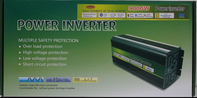 Преобразователь POWER INVERTER 9000 W + UPS 12 V/220