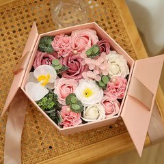 Подарочный набор роз , ручной работы Forever I love you букет в коробке, розовый