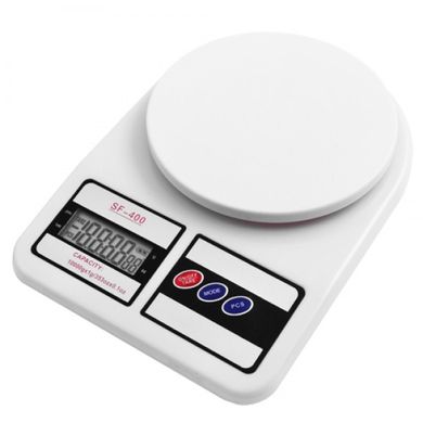 Кухонные электронные весы для взвешивания продуктов до 7 кг Electronic Kitchen Scale SF-400 (Электроник Китчен Скейл), Белый