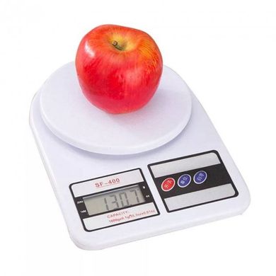 Електронні ваги для зважування продуктів до 7 кг Electronic Kitchen Scale SF-400 (Електронік Кітчен Скейл), Білий