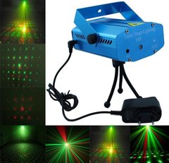 Лазерный проектор Диско Лазер стробоскоп для дома, кафе,бара, Синий