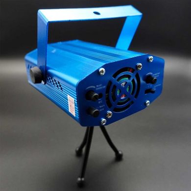 Лазерный проектор Диско Лазер стробоскоп для дома, кафе,бара, Синий