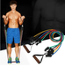 Набор трубчатых эспандеров для фитнеса 5 штук / Многофункциональный комплект + Чехол, Разноцветный