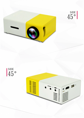 Мини проектор портативный мультимедийный с динамиком Led Projector YG300, Белый