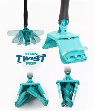 Швабра Titan Twist Mop - микрофибра с отжимом, Зелёный