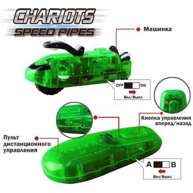 Светящиеся трубопроводные гонки CHARIOTS SPEED PIPES трубопроводный автотрек гоночный трек (37 деталей)