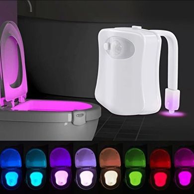 Светодиодная LED подсветка для унитаза с датчиком движения, 8 цветов