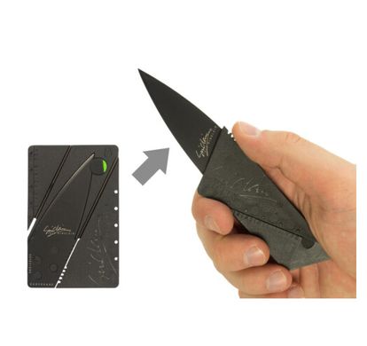 Складной нож кредитка CardSharp Черный, Черный