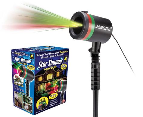 Лазерная установка-проектор Star shower laser light, новогодний проэктор, Черный