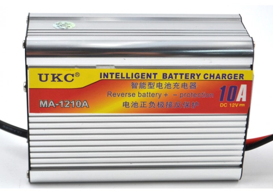 Зарядний пристрій для акумулятора автомобіля UKC BATTERY CHARDER 10A MA-1210A, Сріблястий