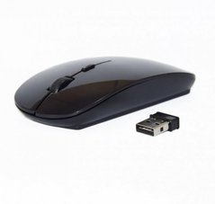 Беспроводная тонкая мышь Mouse Wireless DPI-G132 2.4G для ноутбука и компьютера, Чёрно - белый