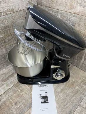 Кухонний комбайн Rainberg 4200Вт тістоміс блендер подрібнювач міксер, Сріблястий