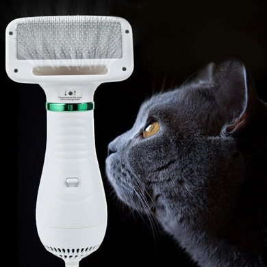 Расчёска - пылесос для очистки шерсти животных Pet Grooming Dryer WN-10, Белый