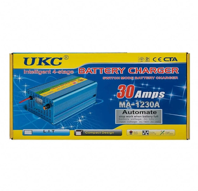 Зарядний пристрій автомобільний для акумулятора Battery Charger UKC MA-1230A 30A, Голубые